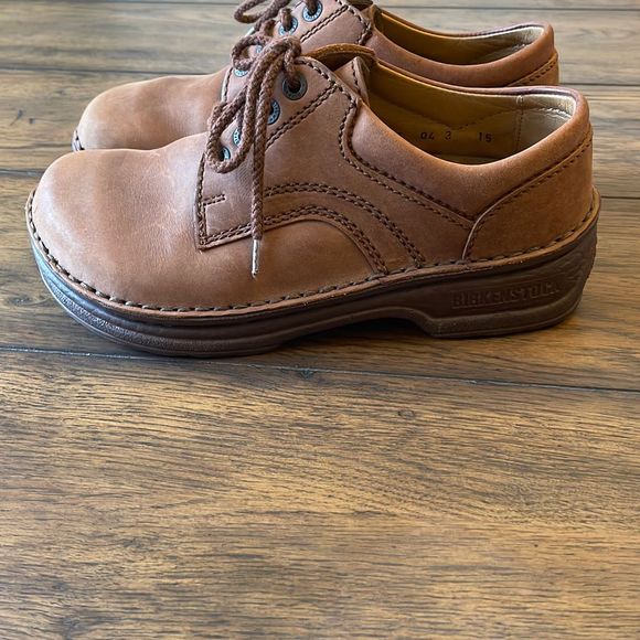 Birkenstock Brown Lace Up Leather Shoe sz 36 (US 5) - Picture 3 of 10